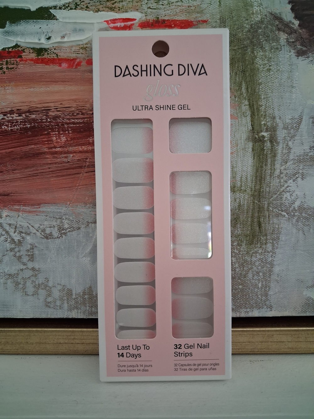 Dashing Diva Gloss Ultra Shine Gel Press-On Nails in Sheer White